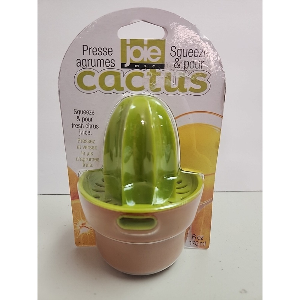 Joie Cactus Squeeze & Pour Citrus Juicer with Cup, 4-Inches x 5-Inches 6 oz